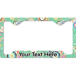 Colored Circles License Plate Frame - Style C (Personalized)
