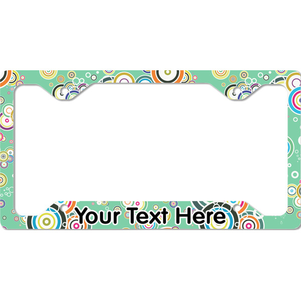 Custom Colored Circles License Plate Frame - Style C (Personalized)