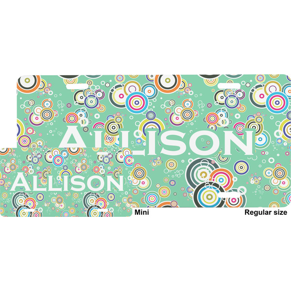 Colored Circles License Plate (Sizes)
