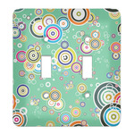 Colored Circles Light Switch Cover (2 Toggle Plate)