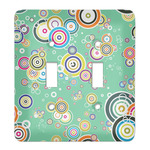 Colored Circles Light Switch Cover (2 Toggle Plate)