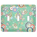 Colored Circles Light Switch Cover (3 Toggle Plate)