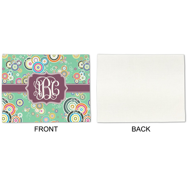 Colored Circles Linen Placemat - APPROVAL Single (single sided)