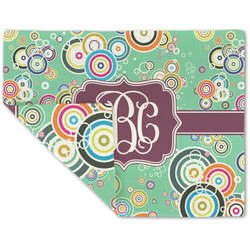 Colored Circles Double-Sided Linen Placemat - Single w/ Monogram