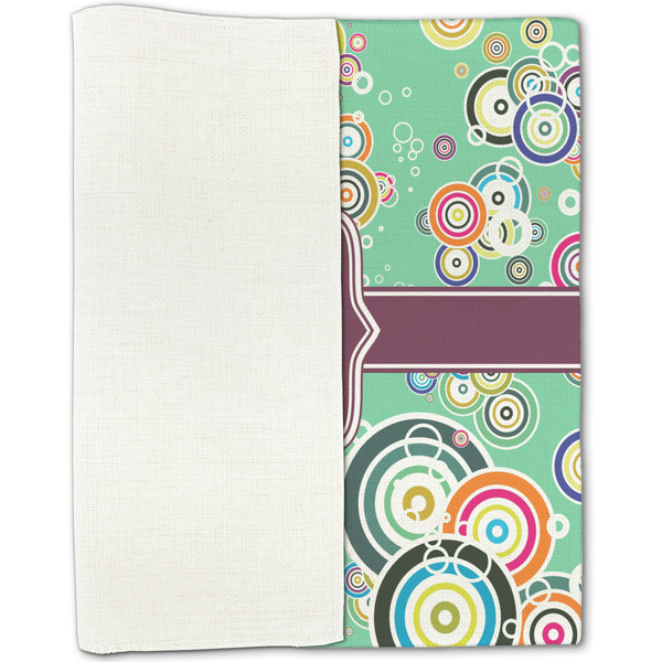 Colored Circles Linen Placemat - Folded Half