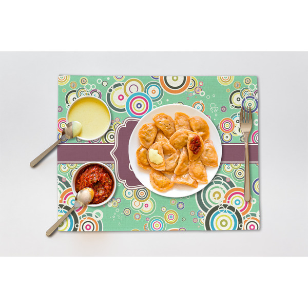Colored Circles Linen Placemat - Lifestyle (single)