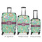Colored Circles Luggage Bags all sizes - With Handle