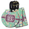 Colored Circles Luggage Tags - 3 Shapes Availabel