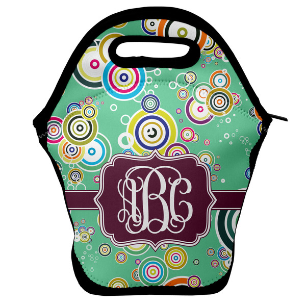 Custom Colored Circles Lunch Bag w/ Monogram