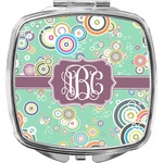 Colored Circles Compact Makeup Mirror (Personalized)