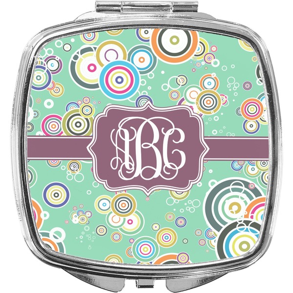Custom Colored Circles Compact Makeup Mirror (Personalized)