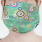 Colored Circles Mask - Pleated (new) Front View on Girl