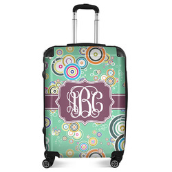 Colored Circles Suitcase - 24" Medium - Checked (Personalized)