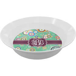Colored Circles Melamine Bowl (Personalized)