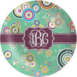 Colored Circles Melamine Plate (Personalized)