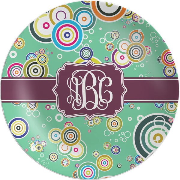 Custom Colored Circles Melamine Salad Plate - 8" (Personalized)