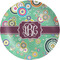Colored Circles Melamine Plate (Personalized)