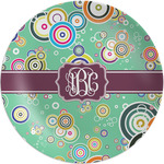 Colored Circles Melamine Plate - 10" (Personalized)