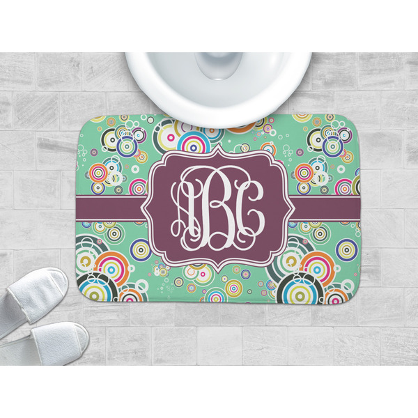 Colored Circles Memory Foam Bath Mat - LIFESTYLE 34x21