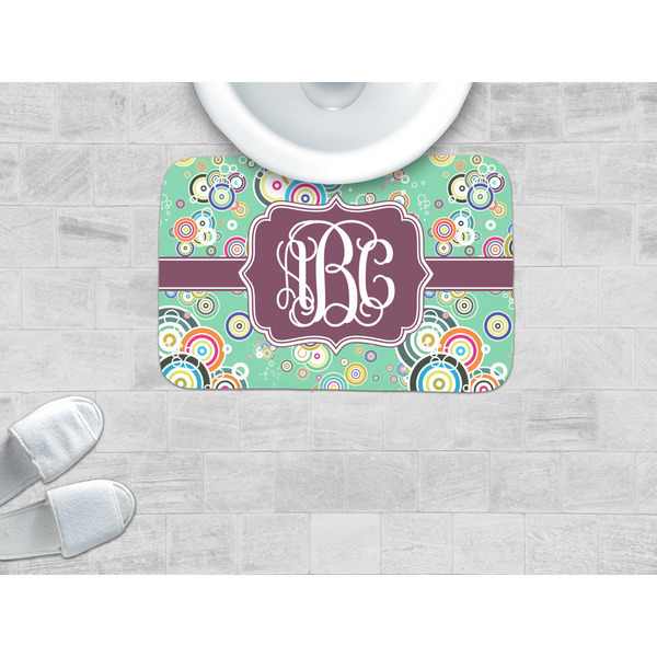 Colored Circles Memory Foam Bath Mat - LIFESTYLE