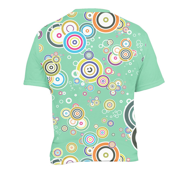 Colored Circles Men's Crew Neck T Shirt Medium - Back