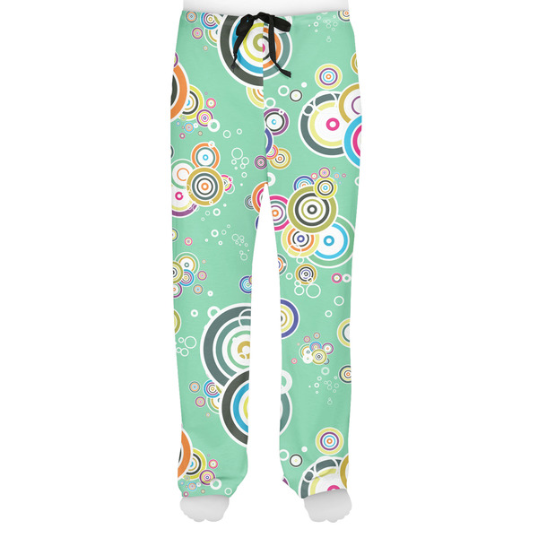 Colored Circles Men's Pjs Front - on model