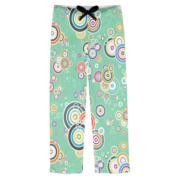 Custom Colored Circles Mens Pajama Pants - L