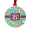 Colored Circles Metal Ball Ornament - Front