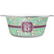 Colored Circles Stainless Steel Dog Bowl - Large (Personalized)