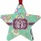 Colored Circles Metal Star Ornament - Front