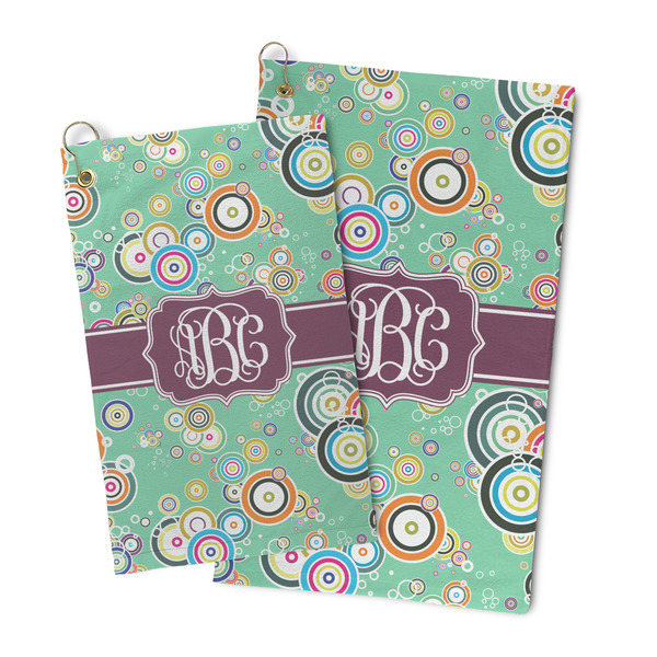 Colored Circles Microfiber Golf Towel - PARENT/MAIN