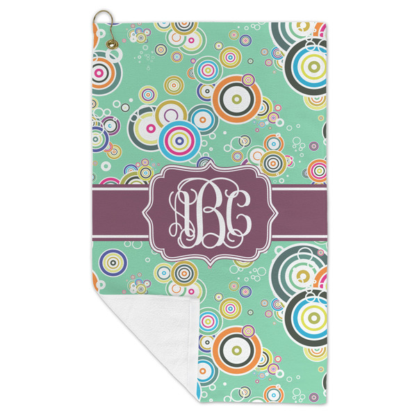 Colored Circles Microfiber Golf Towels - FOLD