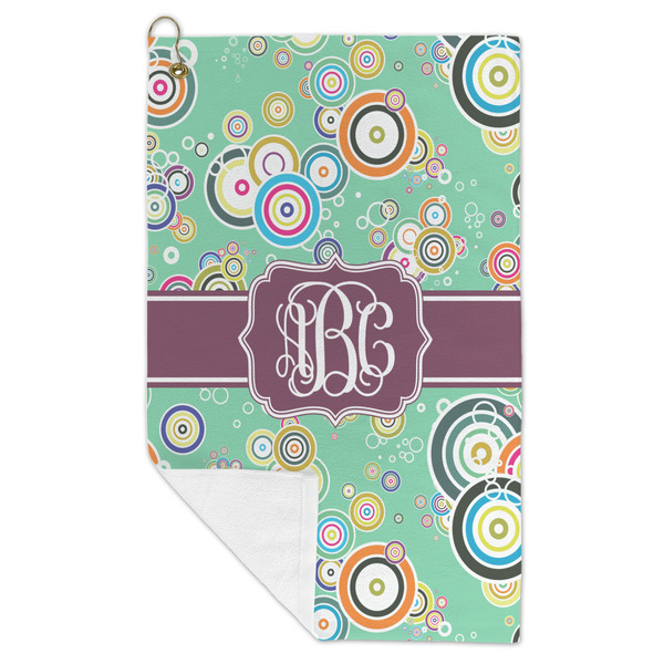 Colored Circles Microfiber Golf Towels - FOLD