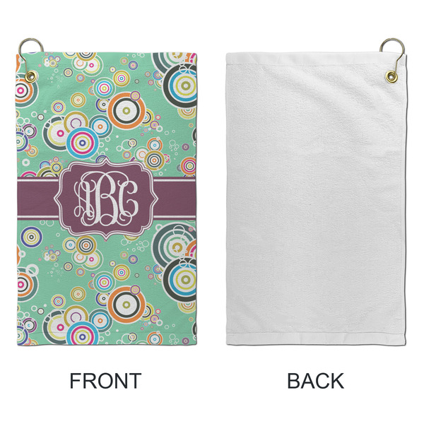 Colored Circles Microfiber Golf Towels - Small - APPROVAL