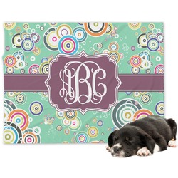 Colored Circles Dog Blanket (Personalized)