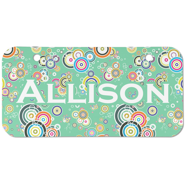 Custom Colored Circles Mini/Bicycle License Plate (2 Holes) (Personalized)