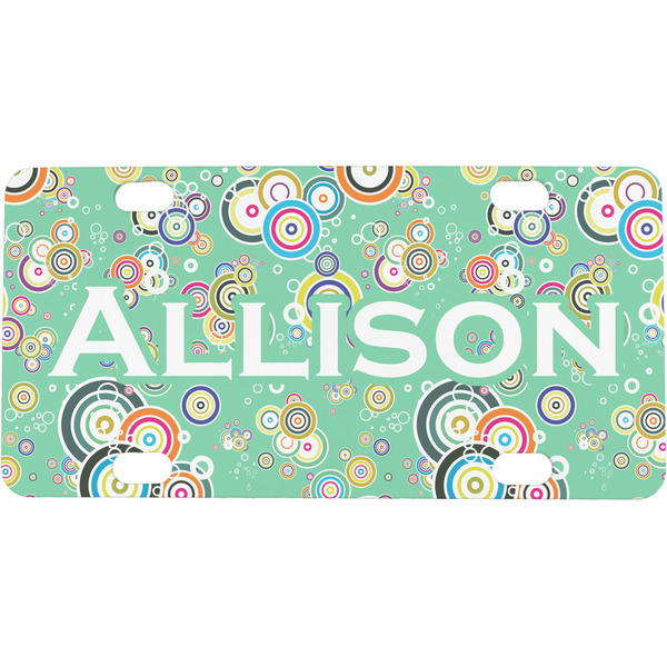 Custom Colored Circles Mini/Bicycle License Plate (Personalized)