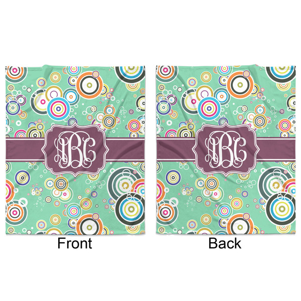 Colored Circles Minky Blanket - 50"x60" - Double Sided - Front & Back