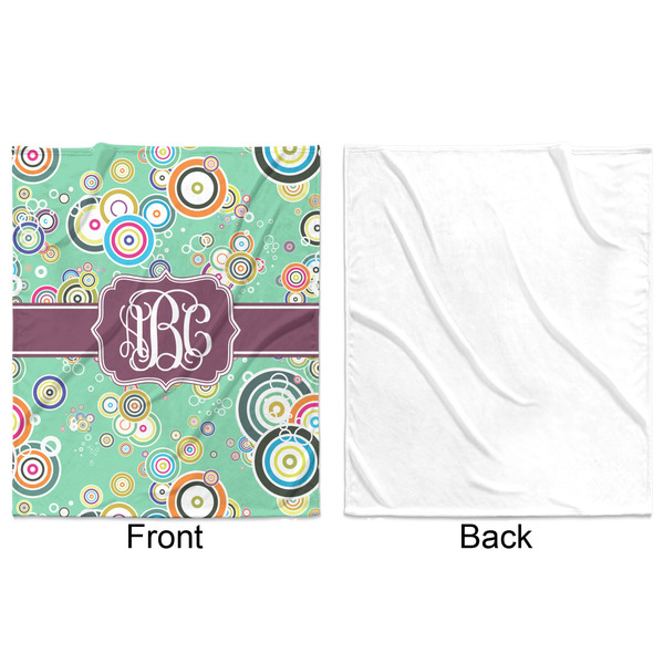 Colored Circles Minky Blanket - 50"x60" - Single Sided - Front & Back