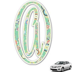 Colored Circles Monogram Car Decal (Personalized)