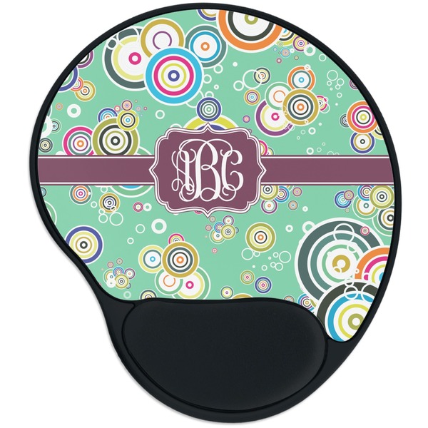 Custom Colored Circles Mouse Pad with Wrist Support