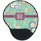 Colored Circles Mouse Pad with Wrist Support - Main