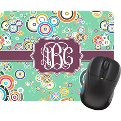 Colored Circles Rectangular Mouse Pad (Personalized)