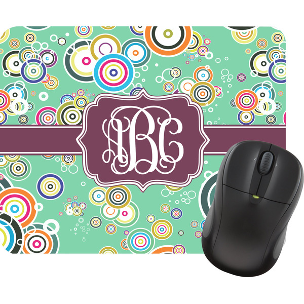 Custom Colored Circles Rectangular Mouse Pad (Personalized)