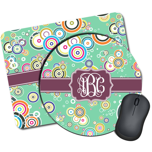 Custom Colored Circles Mouse Pad (Personalized)