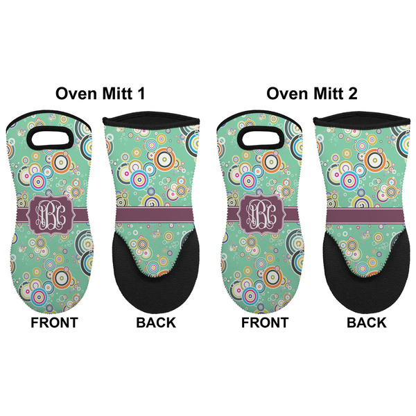 Colored Circles Neoprene Oven Mitt - Set of 2 - Approval