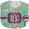 Colored Circles New Baby Bib - Closed and Folded