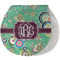 Colored Circles Burp Pad - Velour w/ Monogram