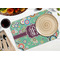 Colored Circles Octagon Placemat - Single front (LIFESTYLE) Flatlay