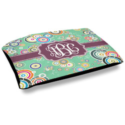 Colored Circles Dog Bed w/ Monogram
